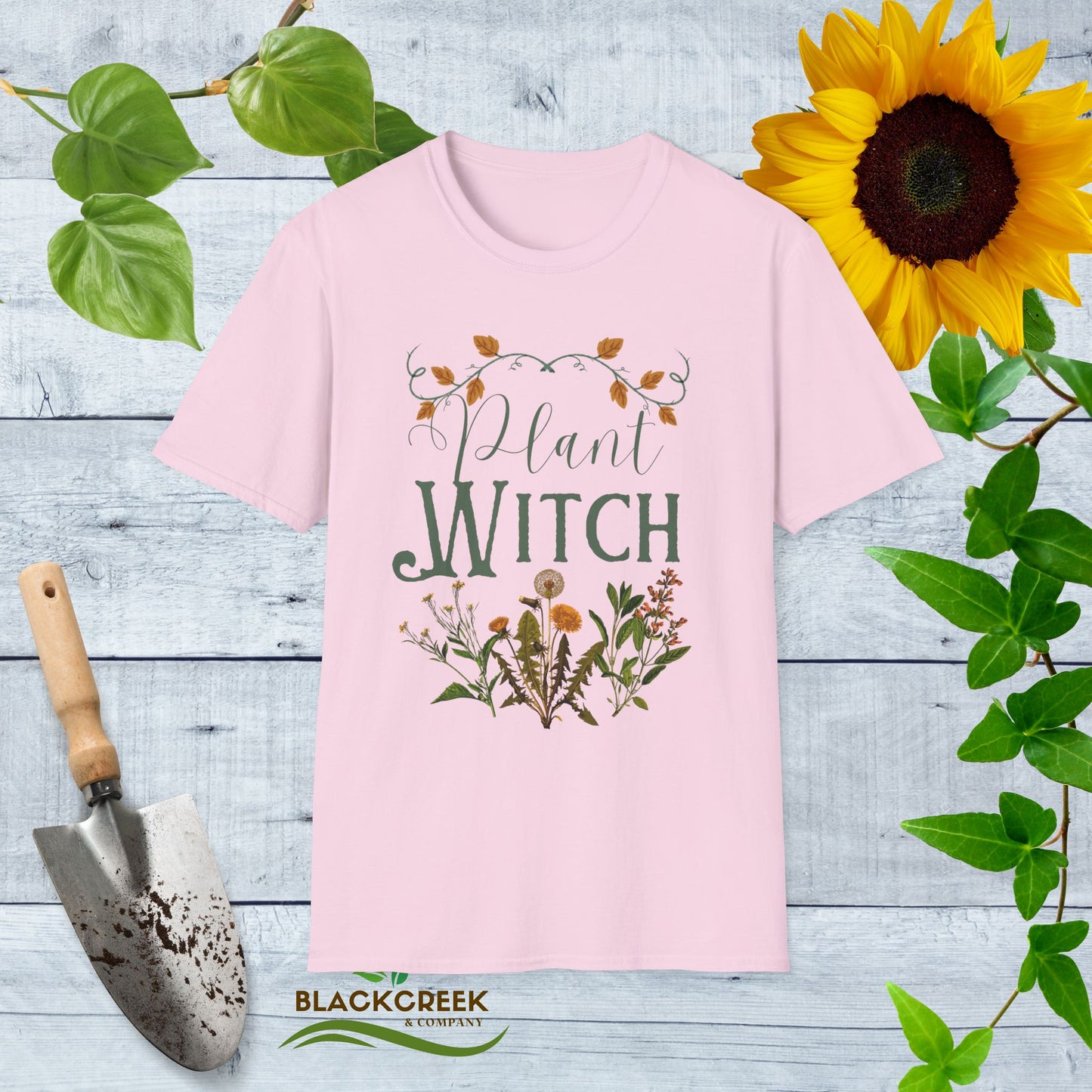 Plant Witch T-Shirt — Floral Botanical Witchy Tee for Gardeners & Herb Lovers