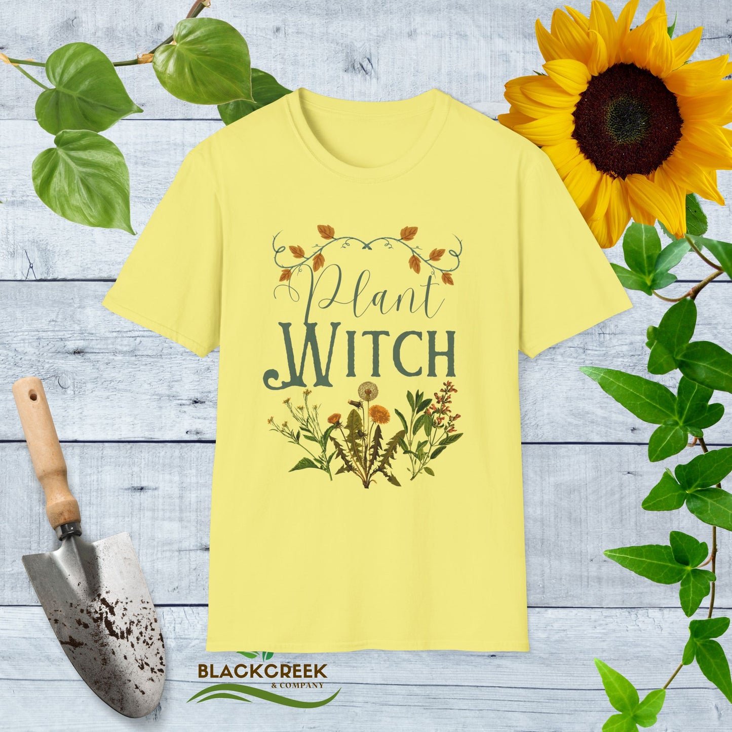 Plant Witch T-Shirt — Floral Botanical Witchy Tee for Gardeners & Herb Lovers