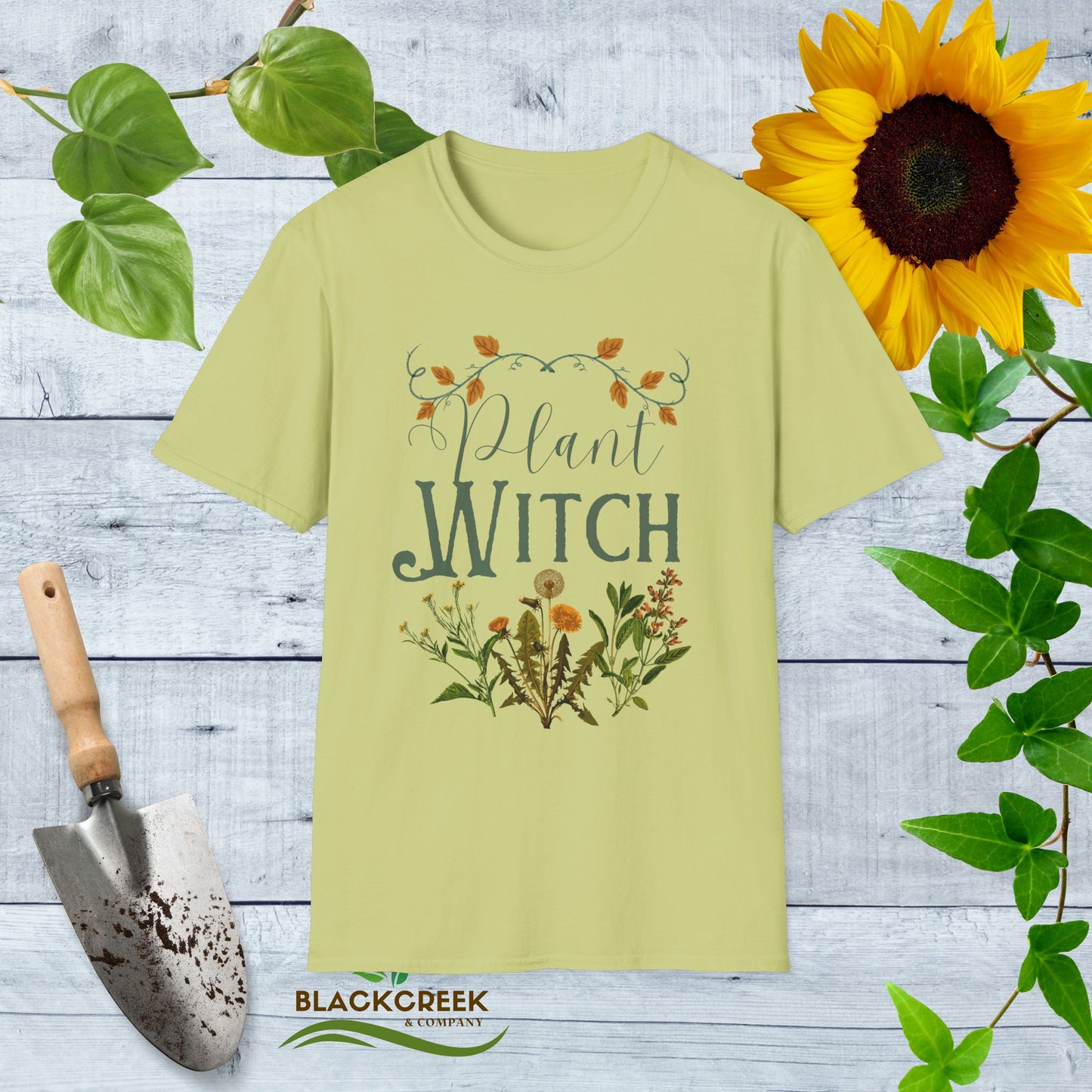 Plant Witch T-Shirt — Floral Botanical Witchy Tee for Gardeners & Herb Lovers
