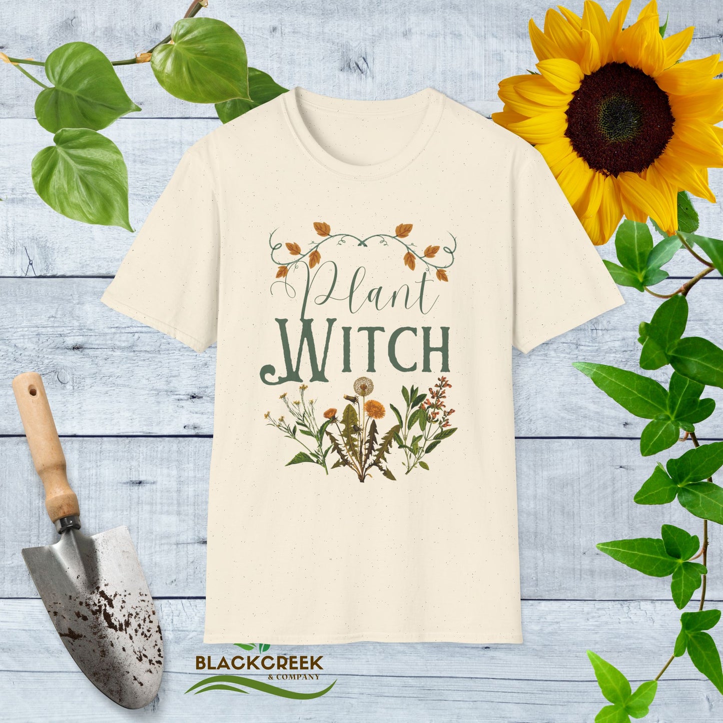 Plant Witch T-Shirt — Floral Botanical Witchy Tee for Gardeners & Herb Lovers