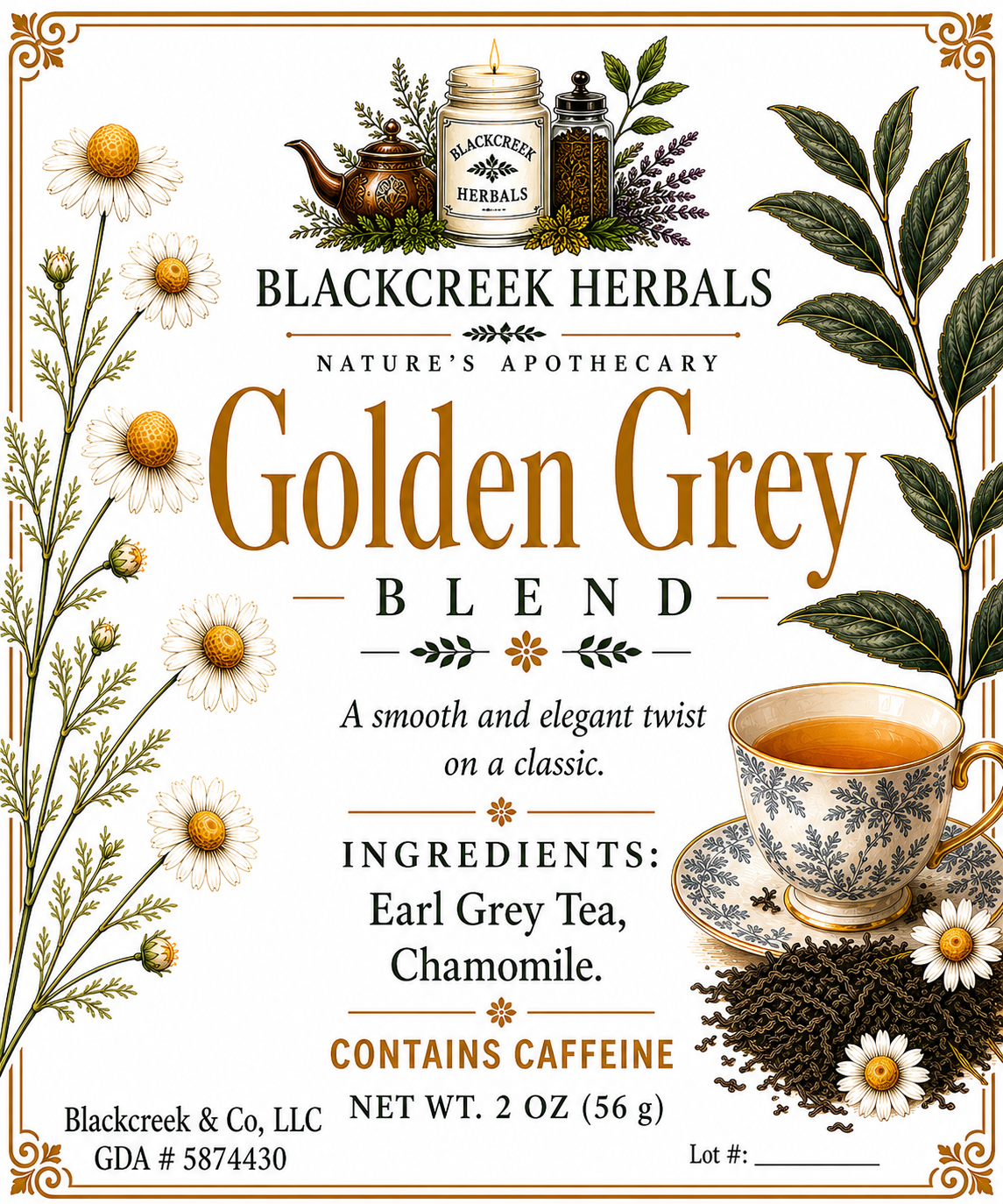 Golden Grey Herbal Tea 2oz/56g