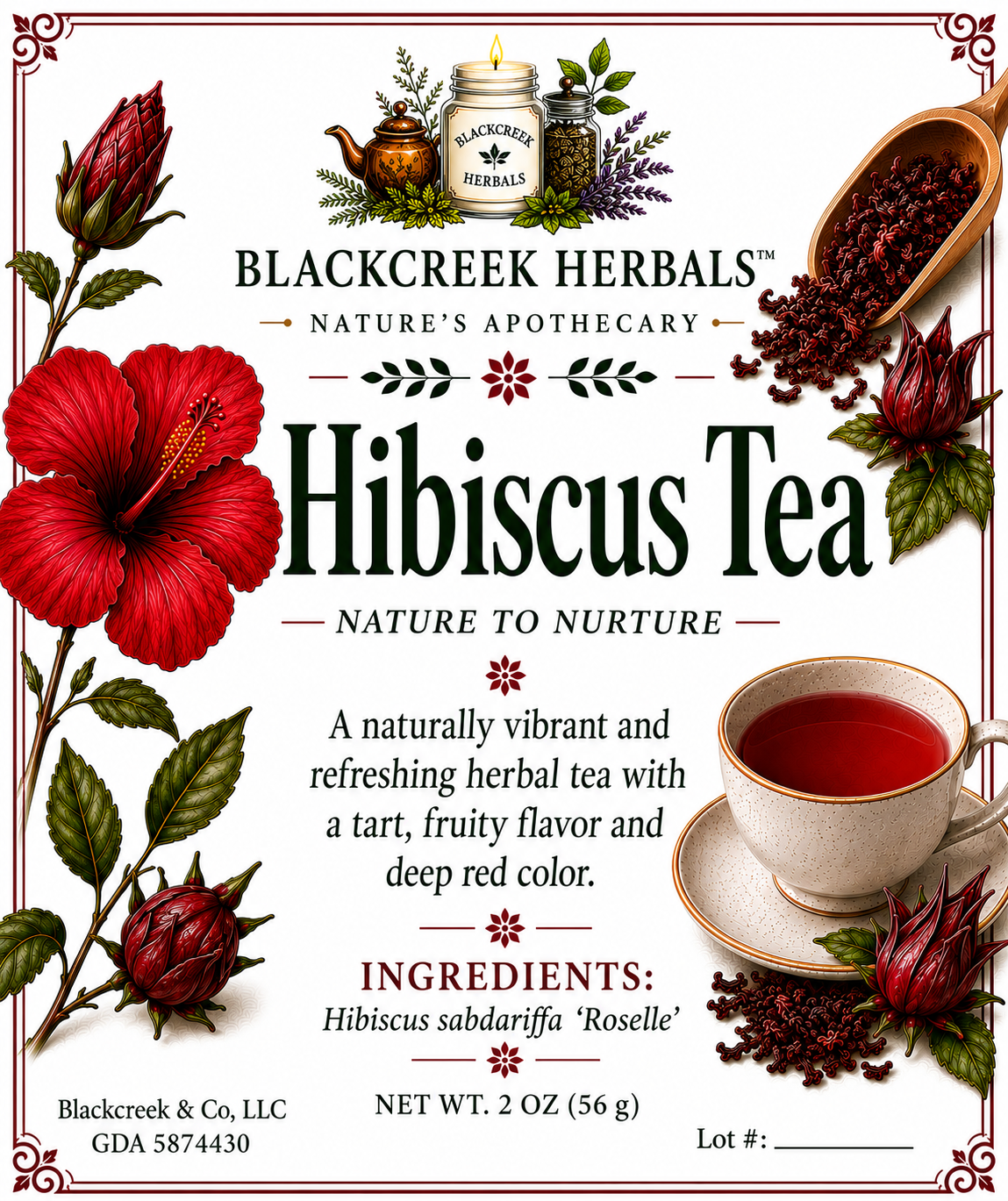 Hibiscus Flower Petals 2oz/56g