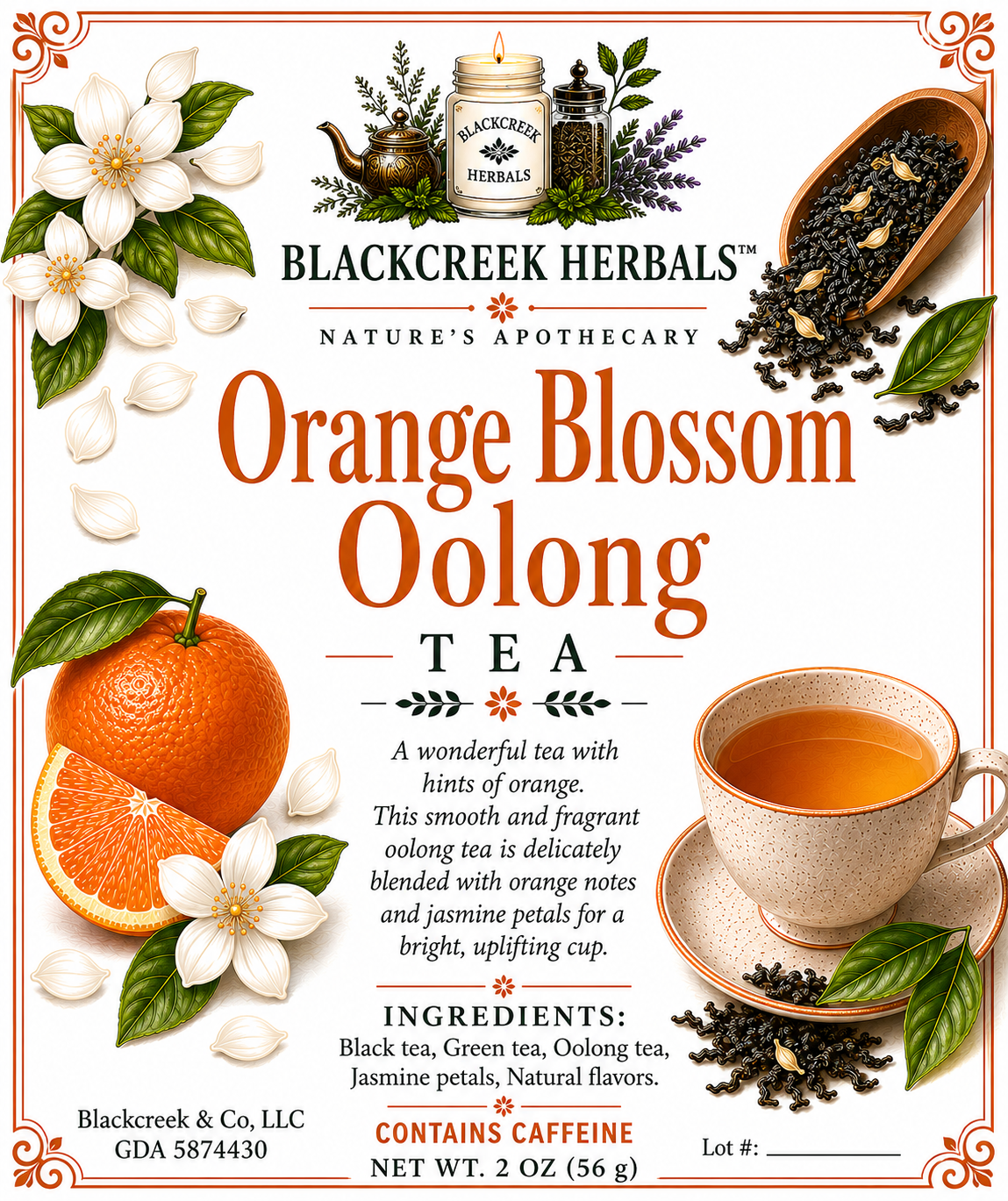 Orange Blossom Oolong Tea 2oz